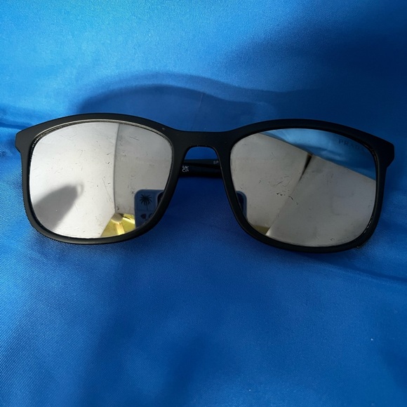 Prada Black Sunglasses with Silver Lenses - Picture 2 of 6